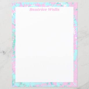 Pastel Tie Dye Mönster Rosa Aqua Mint Grönt