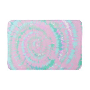 Pastel Tie Dye Mönster Rosa Aqua Mint Grönt Badrumsmatta