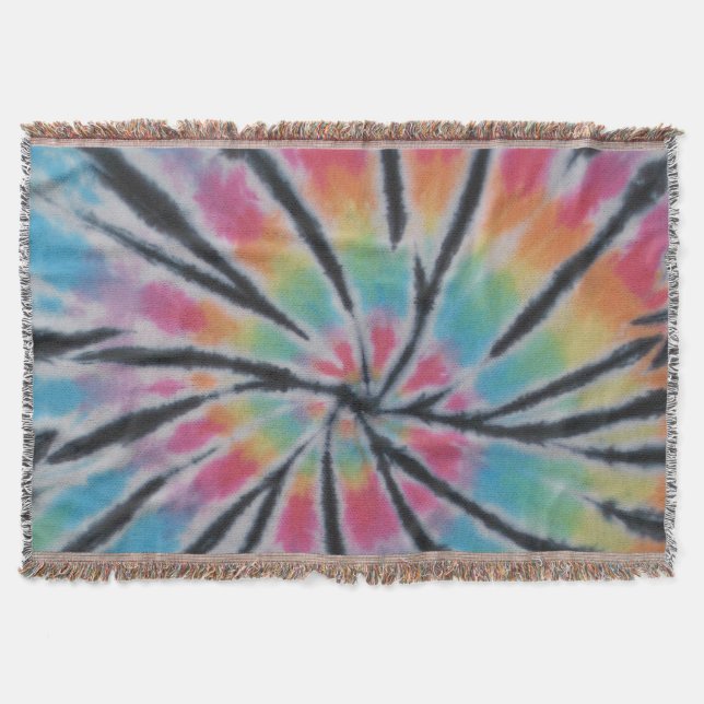 Pastel Tie Dye Swirl Filt (Framsidan)