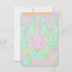 Pastel Tiger Party Inbjudningar