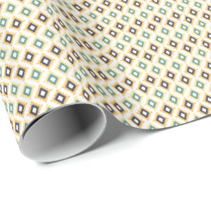 Pastel Tone Tribal Geometric Mönster Presentpapper
