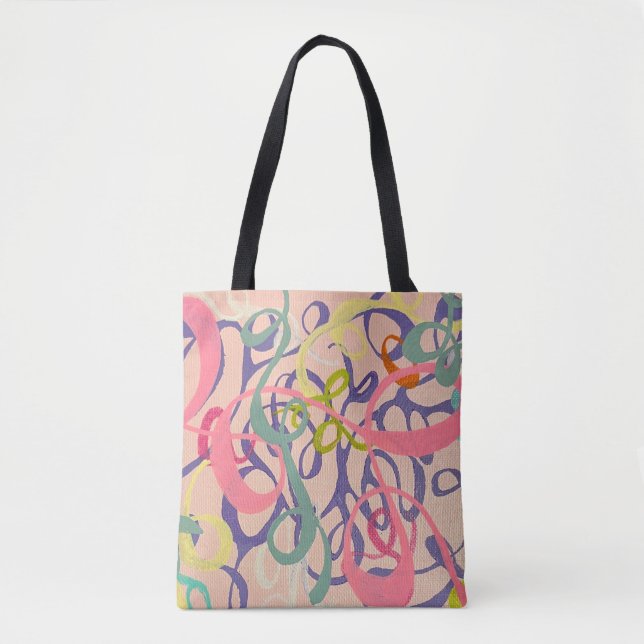 Pastel Tote Bag Tygkasse (Framsida)
