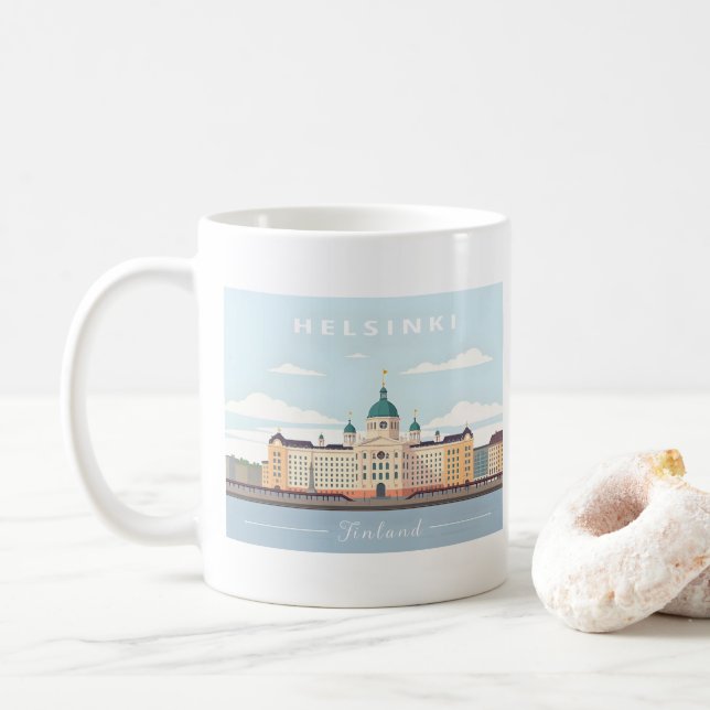 Pastel Travel, katedral i Helsingfors Kaffemugg (Med munk)