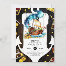 Pastel Treasure Hunt Pirat födelsedag