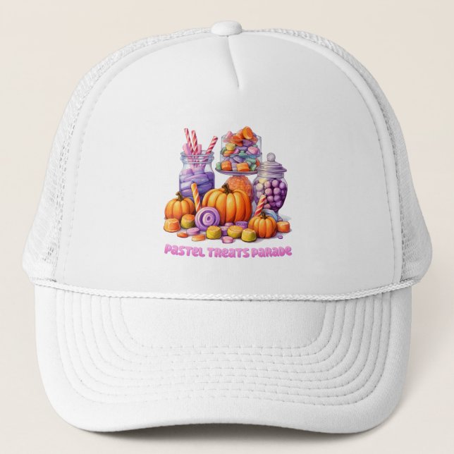 Pastel Treats Parad - Cute Candy & Pumpkin Keps (Framsida)