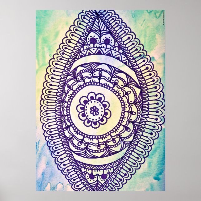 Pastel Tredje Öga Poster med Megaflora (Framsidan)