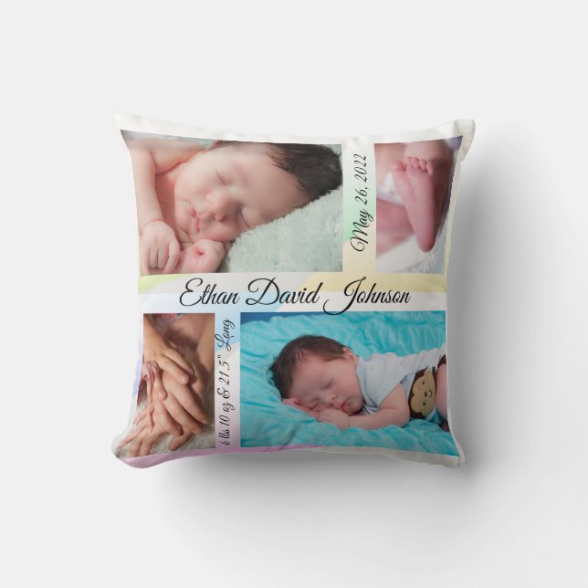 Pastel Triangles Baby Kudde (Framsida)