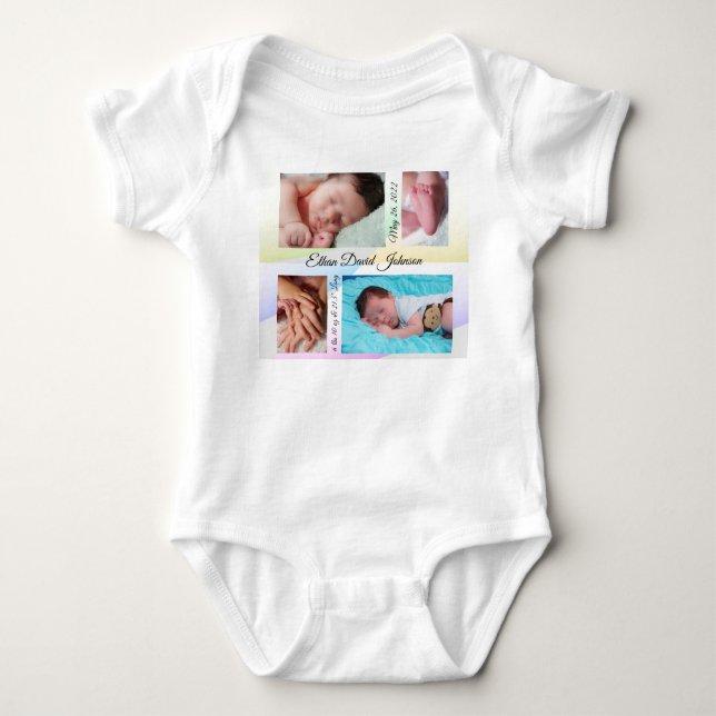 Pastel Triangles Baby T Shirt (Framsida)
