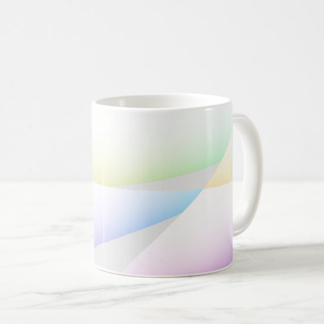Pastel Triangles Coffee Mugg (Framsida höger)