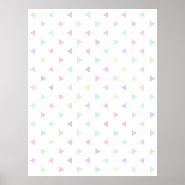 Pastel Triangles Mönster Poster (Framsidan)
