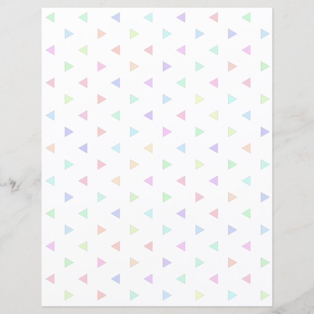 Pastel Triangles Mönster Scrapbook Papper (Framsida)