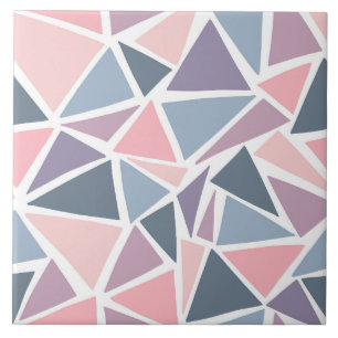 Pastel Triangles Mosaic Mönster Kakelplatta