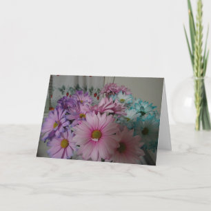 Pastel Trio Flowers Bouquet Kort