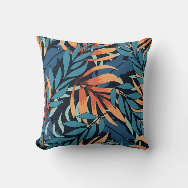 Pastel Tropical Abstrakt Botanicals Kudde (Framsida)