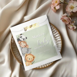 Pastel Tropical Baby Shower Jungle Safari Animals