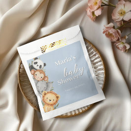 Pastel Tropical Baby Shower Jungle Safari Animals