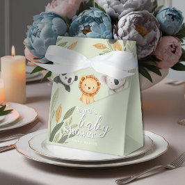 Pastel Tropical Baby Shower Jungle Safari Animals Presentaskar