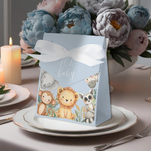 Pastel Tropical Baby Shower Jungle Safari Animals Presentaskar