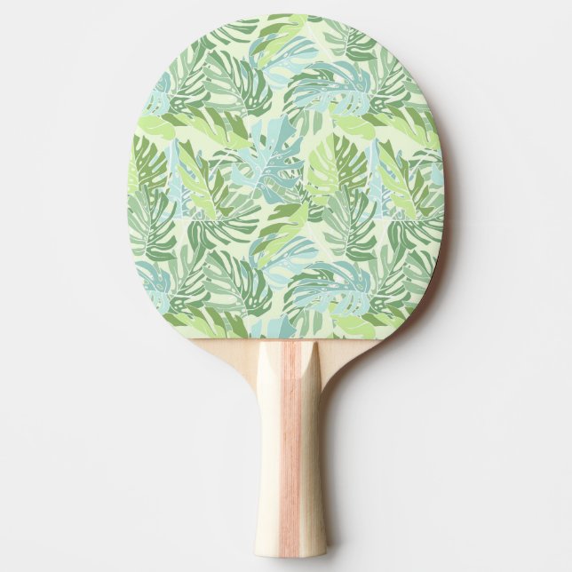 Pastel Tropical Handflatan Löv Pingisracket (Framsidan)