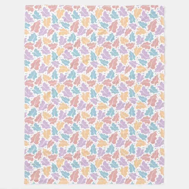 Pastel Tropical Löv Fleece Blanket (Framsidan)