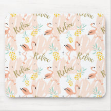 Pastel Tropical Rosa Flamingo Pattern