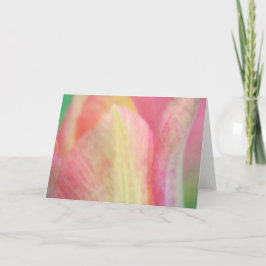 Pastel Tulip Close Up Art Note Card Kort