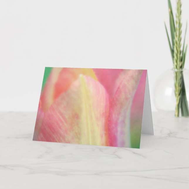 Pastel Tulip Close Up Art Note Card Kort (Framsida)