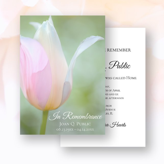 Pastel Tulip Flower Vår Dödsårsdag Inbjudningar (Skapare uppladdad)