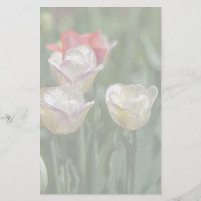 Pastel Tulips Brevpapper (Framsida)