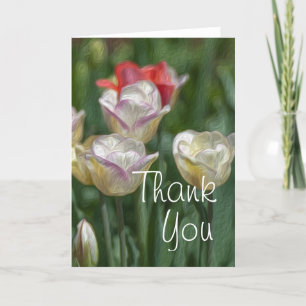 Pastel Tulips Tack Kort