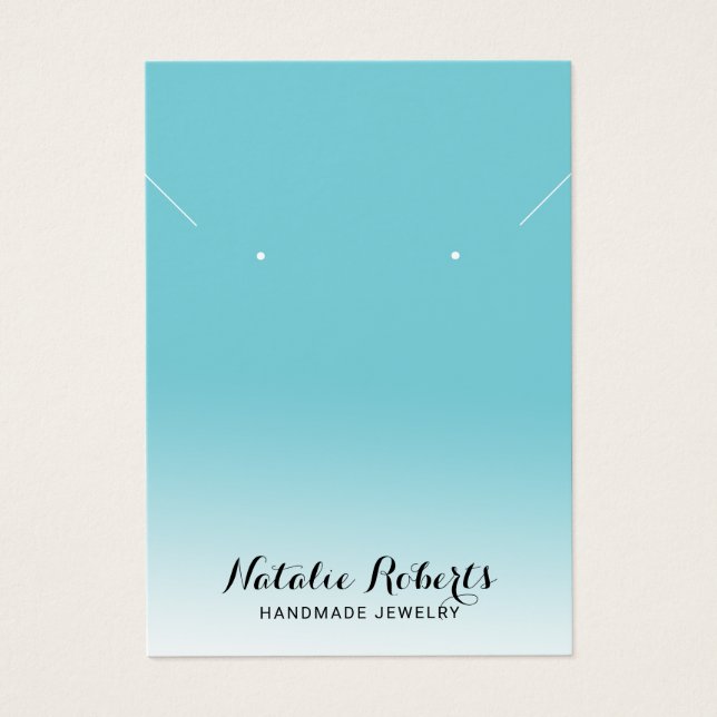 Pastel Turcos Jewelry Earring Necklace Visning Visitkort (Framsidan)