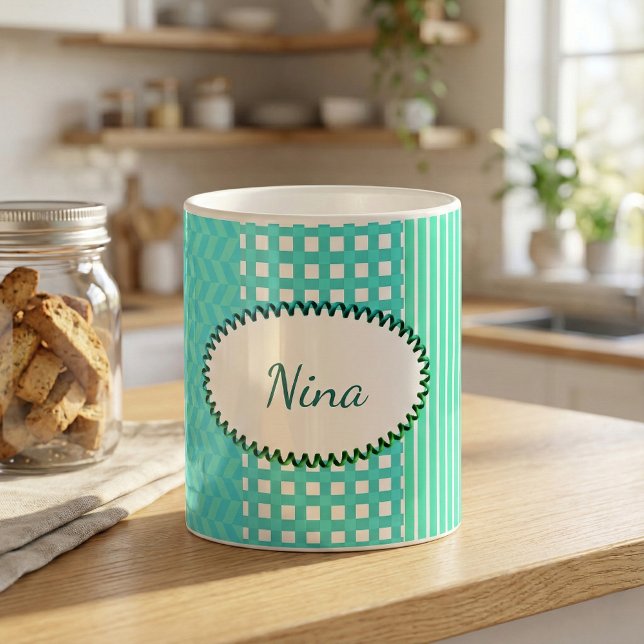 Pastel Turcos Mönster Mix Kaffemugg (Skapare uppladdad)