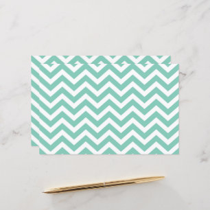 Pastel Turcos & White Chevron Bröllop Cardstock