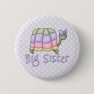 Pastel Turtle Big Sister Knapp