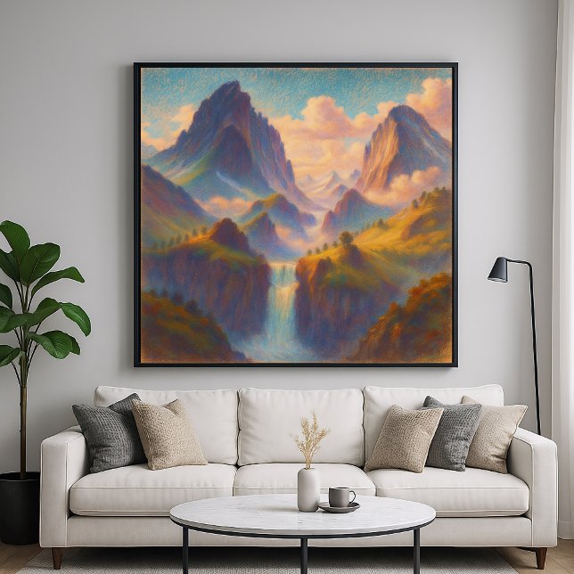 Pastel Twin Peaks - Painterly Stil Ligcape Art Poster (Skapare uppladdad)