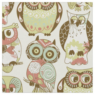 Pastel Uggla Group Fabric Tyg