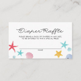 Pastel under Sea Shower Diaper Raffle Card Placeringskort