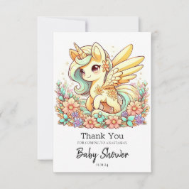 Pastel Unicorn Baby Shower Tack Kort