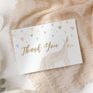 Pastel Unicorn Birthday Tack Kort