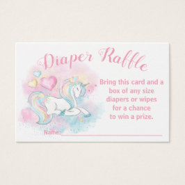 Pastel Unicorn Diaper Raffle Biljett