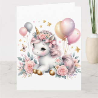 Pastel Unicorn Kort