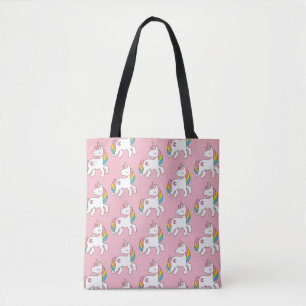 Pastel Unicorn Mönster Tygkasse