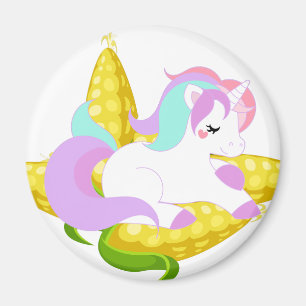 Pastel Unicorn på cob Magnet
