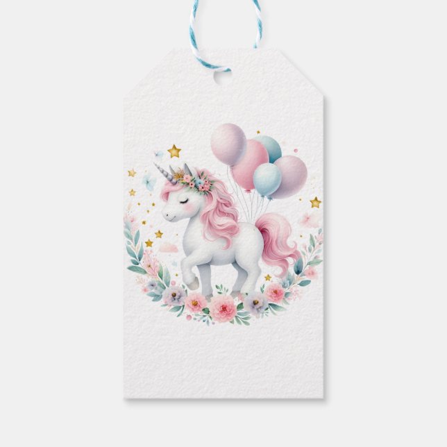 Pastel Unicorn Presentetikett (Baksidan)
