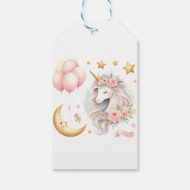 Pastel Unicorn Presentetikett (Baksidan)