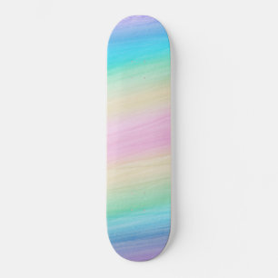 Pastel Unicorn Rainbow Watercolor #2 Mini Skateboard Bräda 18,5 Cm