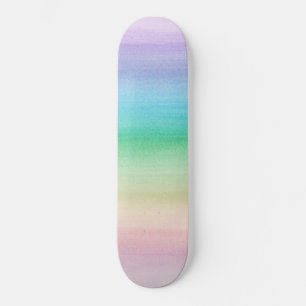 Pastel Unicorn Rainbow Watercolor Dream #1 Mini Skateboard Bräda 18,5 Cm