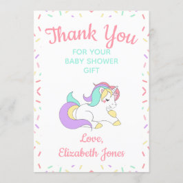 Pastel Unicorn Sprinkle Baby Shower - tack för dit
