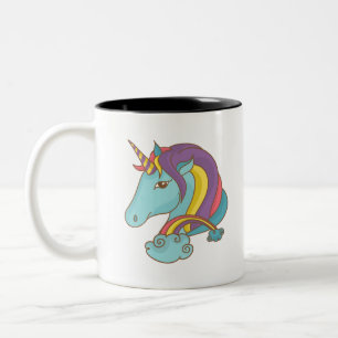 Pastel Unicorn Två-Tonad Mugg
