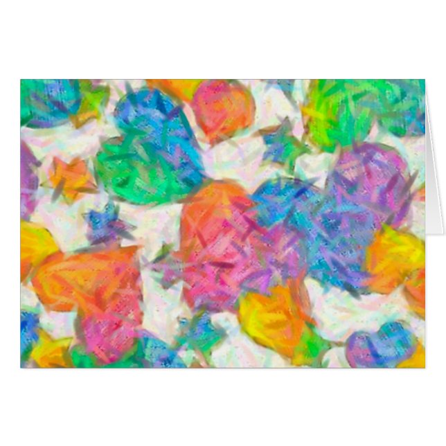 Pastel Valentine Hearts Hälsningskort (Framsidan Horizontal)